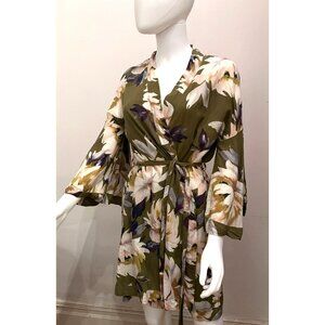 Stars Above Women's Floral Print Simply Cool short Robe, M/L